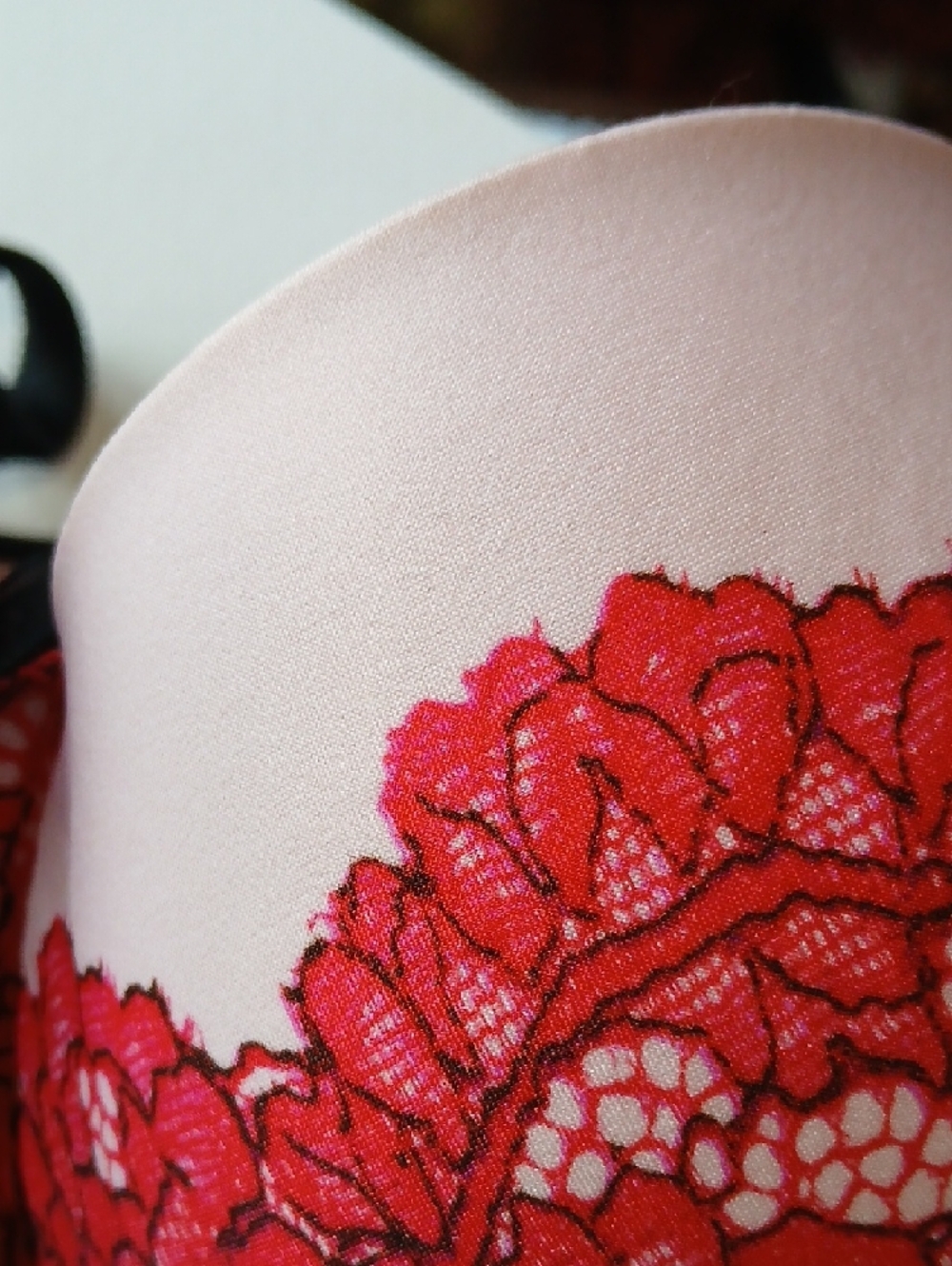 Victoria's Secret Pink, Red, & Black Sexy Dream Angels Lined Demi Faux Lace Bra - Picture 16 of 16
